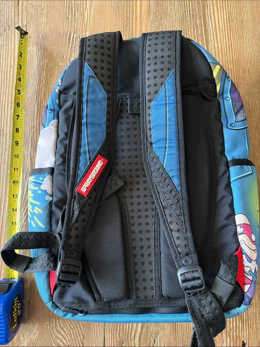 Sprayground Blue Rick and Morty Graphic Backpack